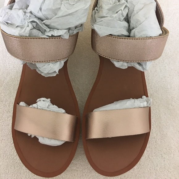 Yellowbox Shoes - NIB Rose Gold Wedge Sandals Yellowbox Hayla 7